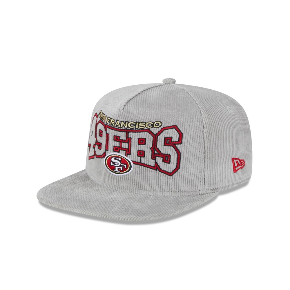 New Era San Francisco 49ers Gray Cord Golfer Hat - One Size